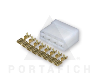 1513 - FICHA 8 VIAS MACHO CON TERMINAL PARA ARMAR